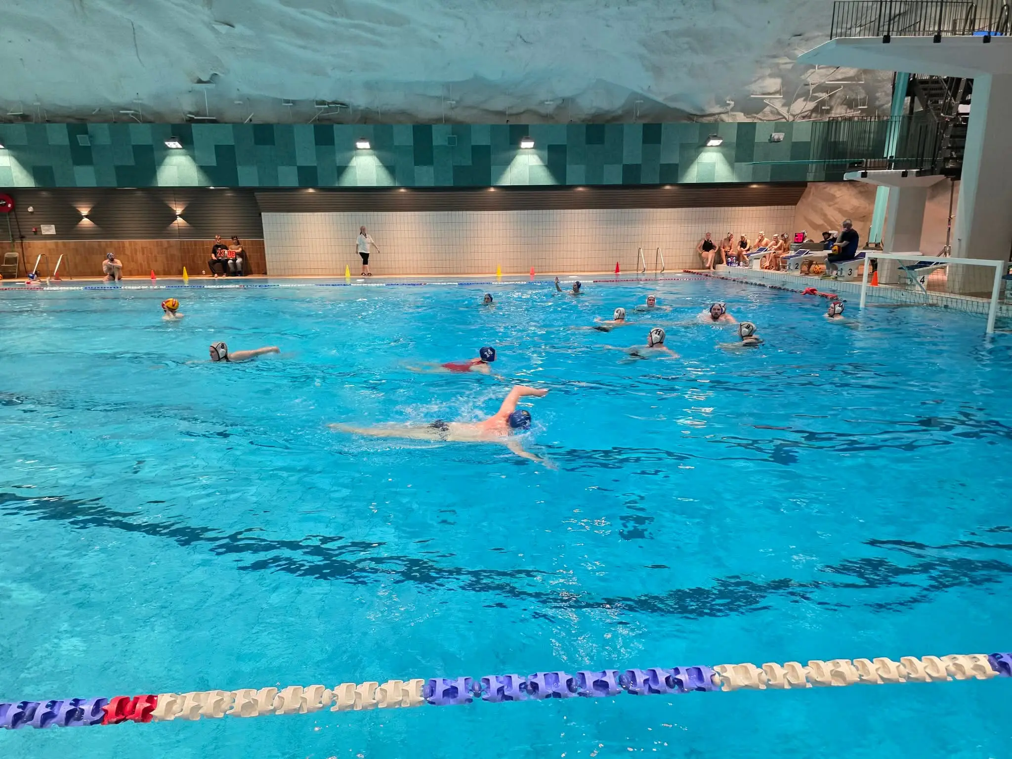 Vannpoloaction under en av SVK sine kamper i Namsos